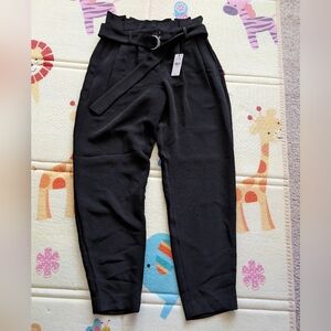 Express Stylist Ankle Super High Waisted Paperbag Pants